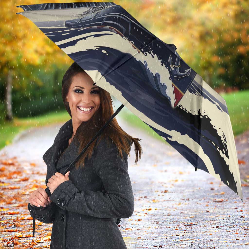 Navy Veteran 250th Anniversary Umbrella Forged Of Salt And Steel - Wonder Print Shop