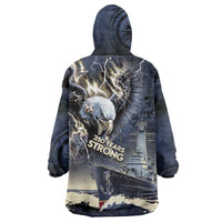 Navy Veteran 250th Anniversary Wearable Blanket Hoodie Forged Of Salt And Steel - Wonder Print Shop
