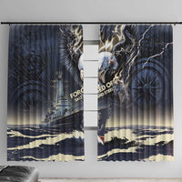 Navy Veteran 250th Anniversary Window Curtain Forged Of Salt And Steel - Wonder Print Shop