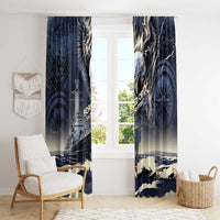 Navy Veteran 250th Anniversary Window Curtain Forged Of Salt And Steel - Wonder Print Shop