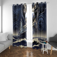 Navy Veteran 250th Anniversary Window Curtain Forged Of Salt And Steel - Wonder Print Shop