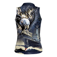 Navy Veteran 250th Anniversary Women Sleeveless Polo Shirt Forged Of Salt And Steel - Wonder Print Shop