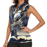 Navy Veteran 250th Anniversary Women Sleeveless Polo Shirt Forged Of Salt And Steel - Wonder Print Shop