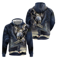 Navy Veteran 250th Anniversary Zip Hoodie Forged Of Salt And Steel - Wonder Print Shop