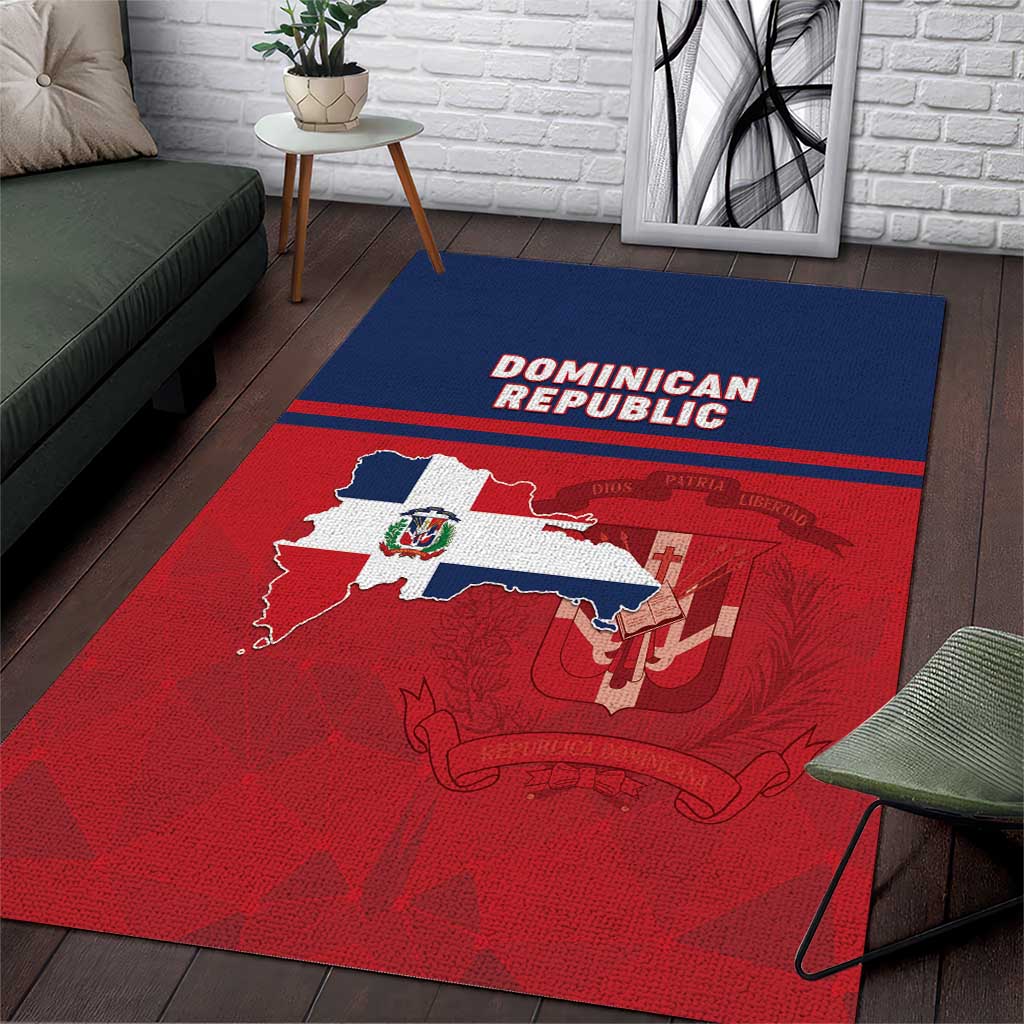 Dominican Republic Area Rug Dominicana Flag Map