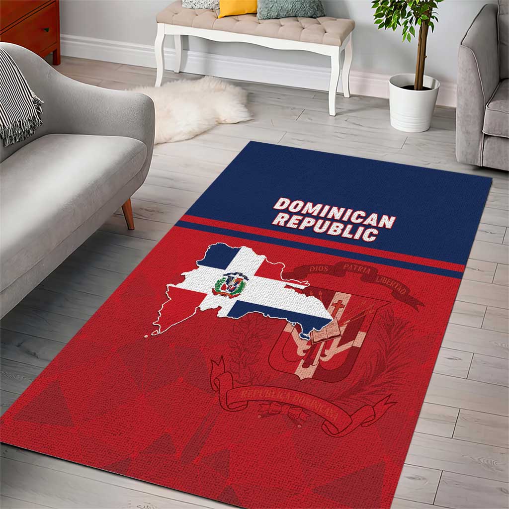 Dominican Republic Area Rug Dominicana Flag Map