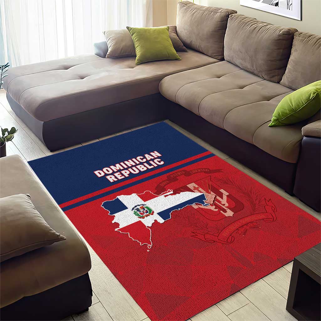 Dominican Republic Area Rug Dominicana Flag Map