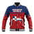 Personalized Dominican Republic Baseball Jacket Dominicana Flag Map