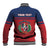 Personalized Dominican Republic Baseball Jacket Dominicana Flag Map