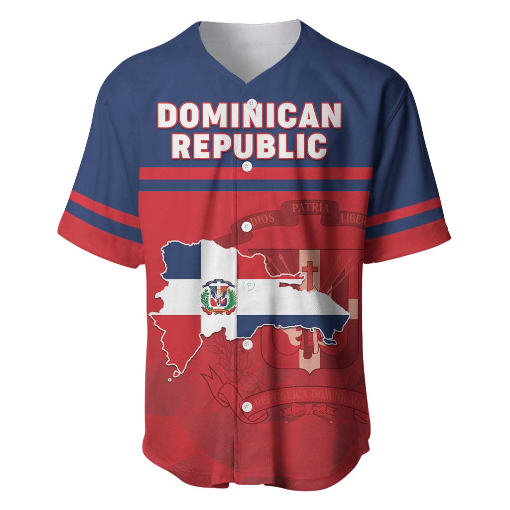 Personalized Dominican Republic Baseball Jersey Dominicana Flag Map