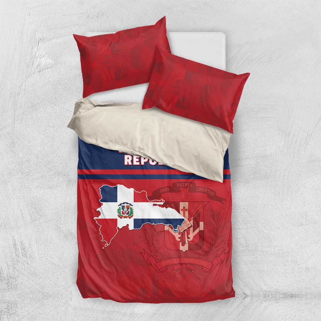 Dominican Republic Bedding Set Dominicana Flag Map
