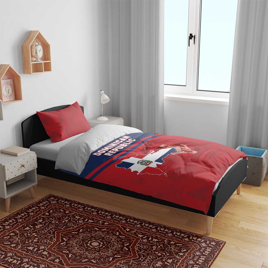 Dominican Republic Bedding Set Dominicana Flag Map