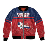 Personalized Dominican Republic Bomber Jacket Dominicana Flag Map