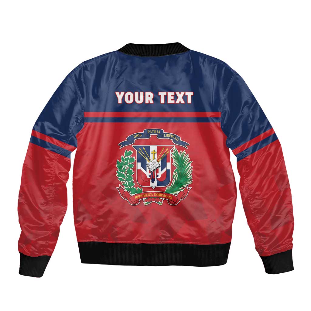 Personalized Dominican Republic Bomber Jacket Dominicana Flag Map