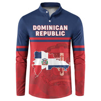 Personalized Dominican Republic Button Sweatshirt Dominicana Flag Map