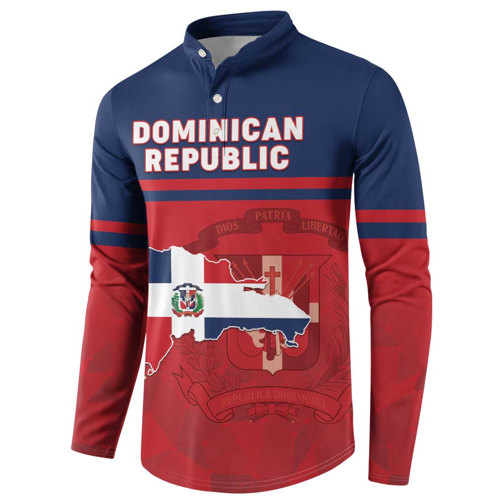 Personalized Dominican Republic Button Sweatshirt Dominicana Flag Map