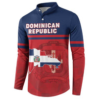 Personalized Dominican Republic Button Sweatshirt Dominicana Flag Map