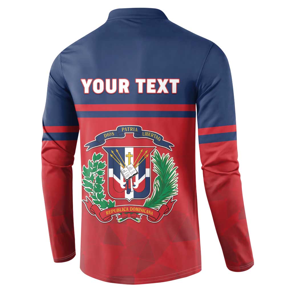 Personalized Dominican Republic Button Sweatshirt Dominicana Flag Map