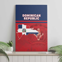 Dominican Republic Canvas Wall Art Dominicana Flag Map