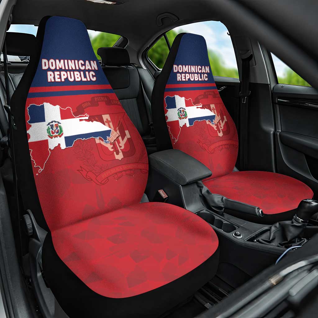 Dominican Republic Car Seat Cover Dominicana Flag Map