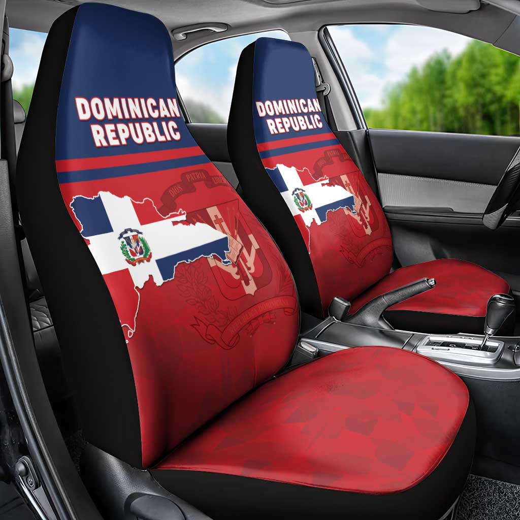 Dominican Republic Car Seat Cover Dominicana Flag Map