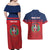 Personalized Dominican Republic Couples Matching Off Shoulder Maxi Dress and Hawaiian Shirt Dominicana Flag Map