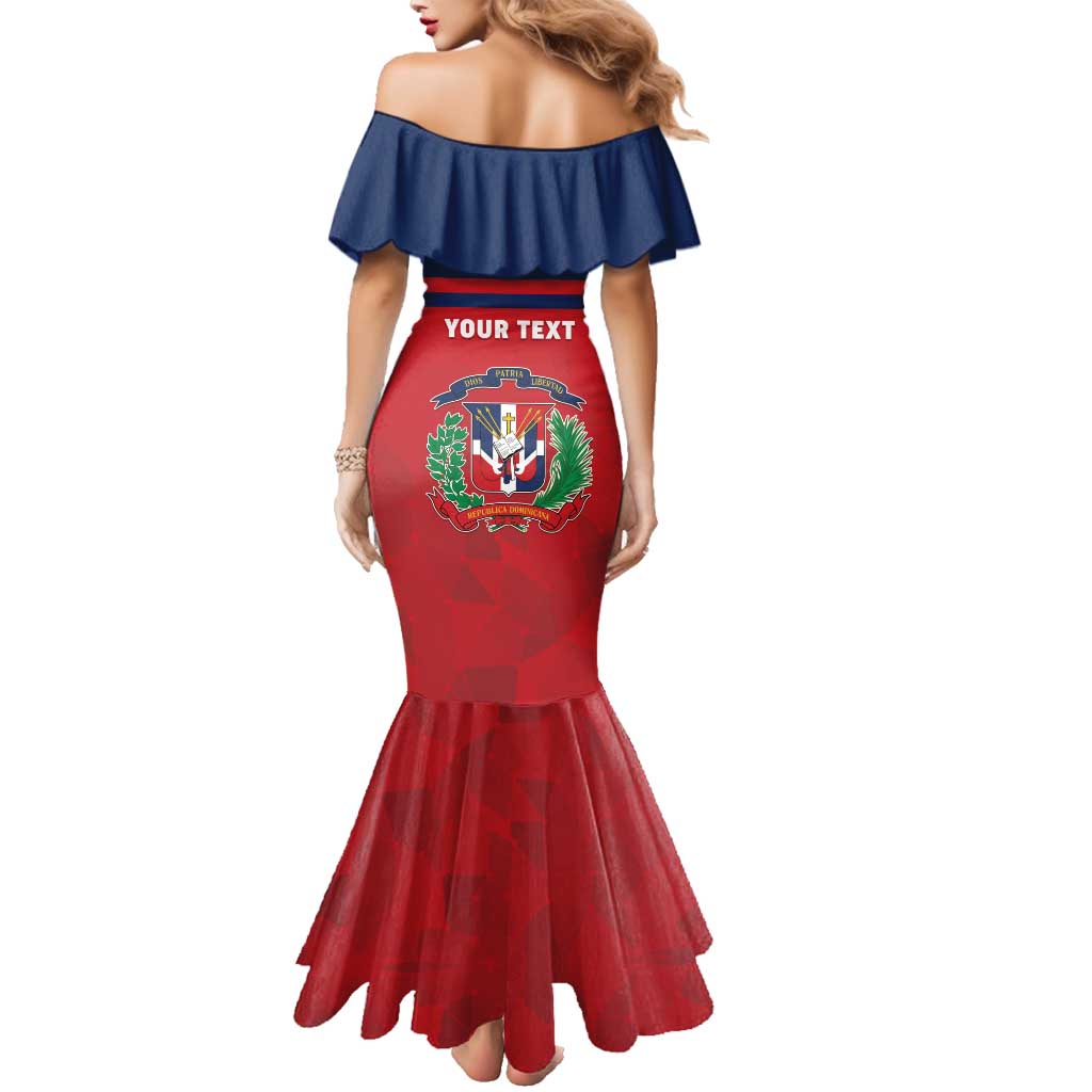 Personalized Dominican Republic Family Matching Mermaid Dress and Hawaiian Shirt Dominicana Flag Map