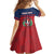 Personalized Dominican Republic Family Matching Off The Shoulder Long Sleeve Dress and Hawaiian Shirt Dominicana Flag Map