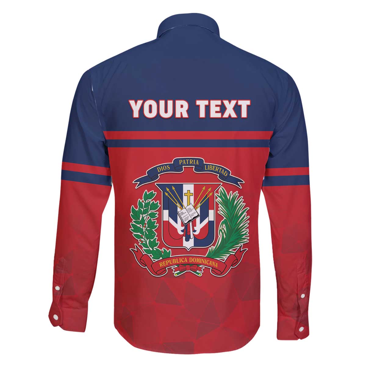 Personalized Dominican Republic Family Matching Off The Shoulder Long Sleeve Dress and Hawaiian Shirt Dominicana Flag Map