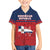Personalized Dominican Republic Family Matching Off The Shoulder Long Sleeve Dress and Hawaiian Shirt Dominicana Flag Map