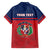 Personalized Dominican Republic Family Matching Off Shoulder Maxi Dress and Hawaiian Shirt Dominicana Flag Map