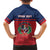 Personalized Dominican Republic Family Matching Short Sleeve Bodycon Dress and Hawaiian Shirt Dominicana Flag Map