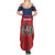 Personalized Dominican Republic Family Matching Summer Maxi Dress and Hawaiian Shirt Dominicana Flag Map