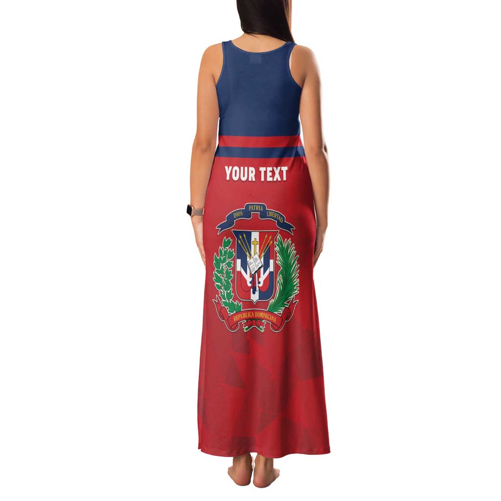 Personalized Dominican Republic Family Matching Tank Maxi Dress and Hawaiian Shirt Dominicana Flag Map