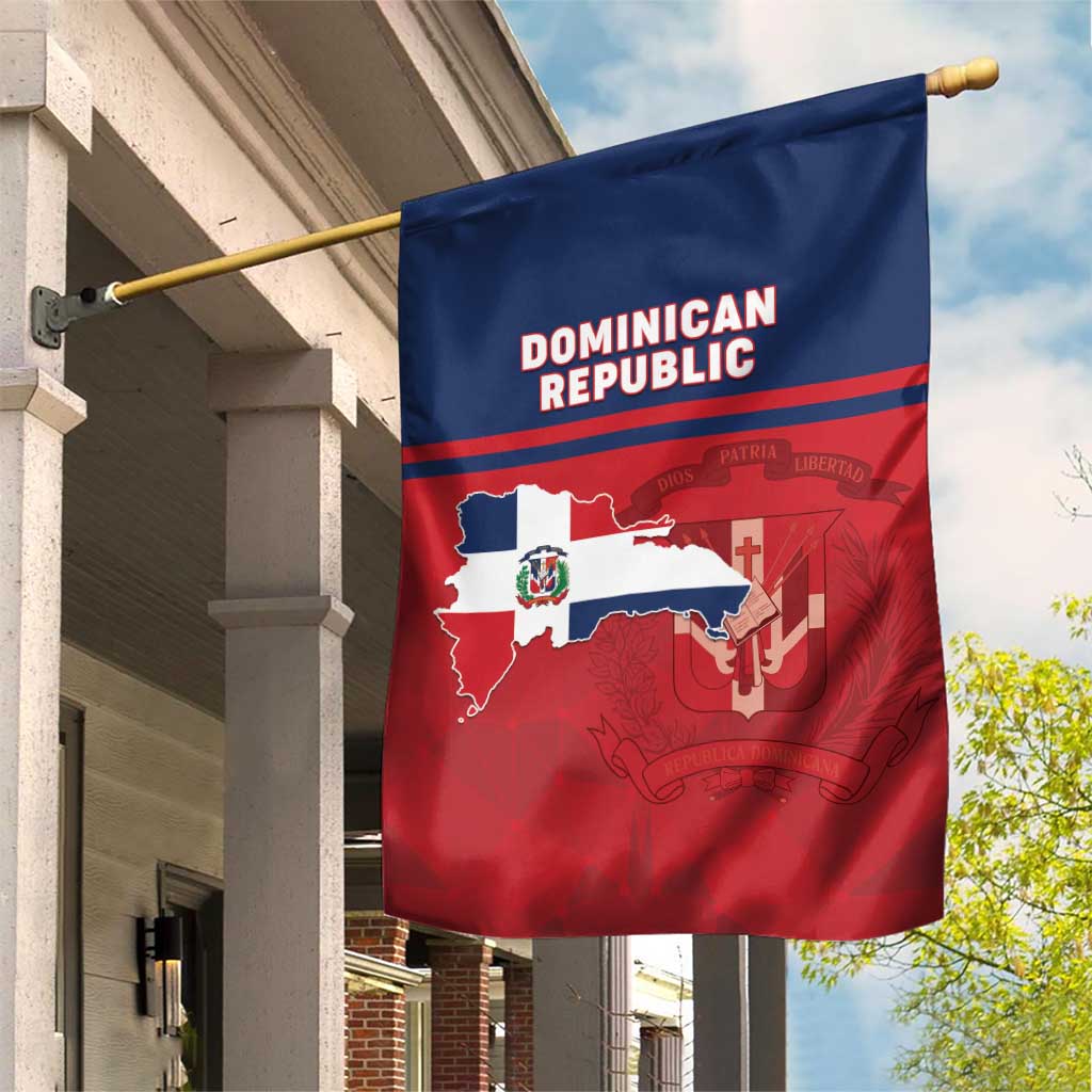 Dominican Republic Garden Flag Dominicana Flag Map