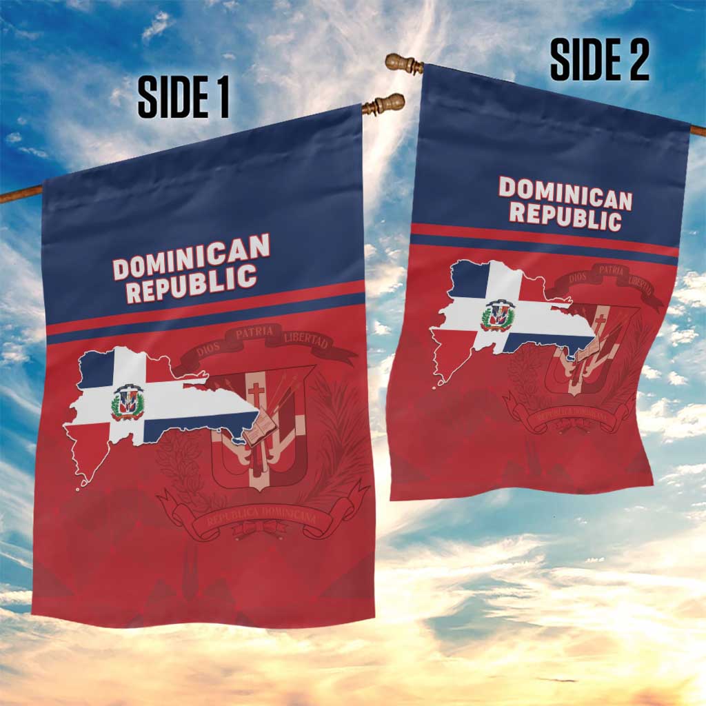 Dominican Republic Garden Flag Dominicana Flag Map