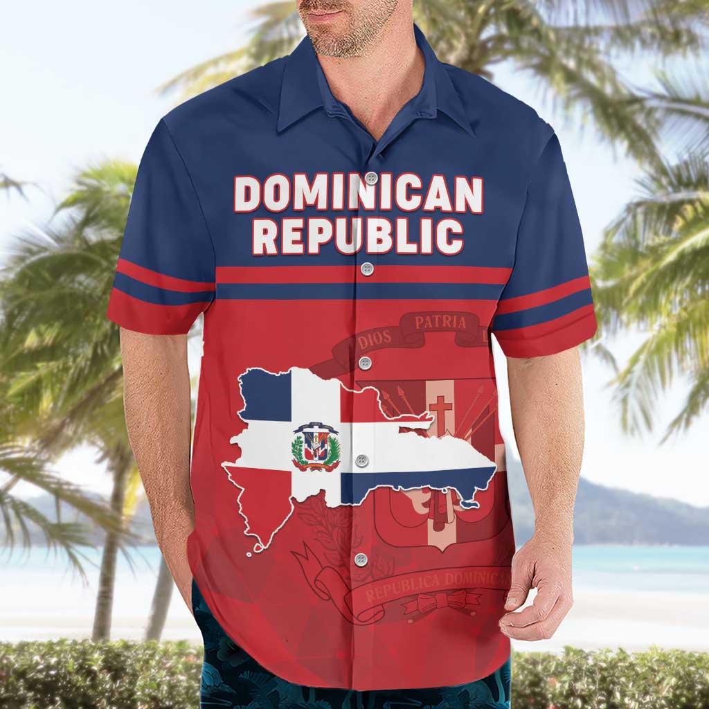 Personalized Dominican Republic Hawaiian Shirt Dominicana Flag Map