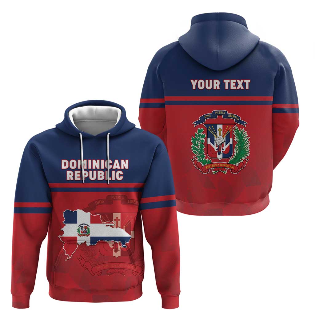 Personalized Dominican Republic Hoodie Dominicana Flag Map