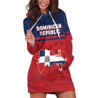 Personalized Dominican Republic Hoodie Dress Dominicana Flag Map