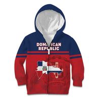 Personalized Dominican Republic Kid Hoodie Dominicana Flag Map
