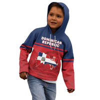 Personalized Dominican Republic Kid Hoodie Dominicana Flag Map