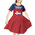 Personalized Dominican Republic Kid Short Sleeve Dress Dominicana Flag Map