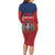 Personalized Dominican Republic Long Sleeve Bodycon Dress Dominicana Flag Map