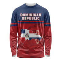 Personalized Dominican Republic Long Sleeve Shirt Dominicana Flag Map