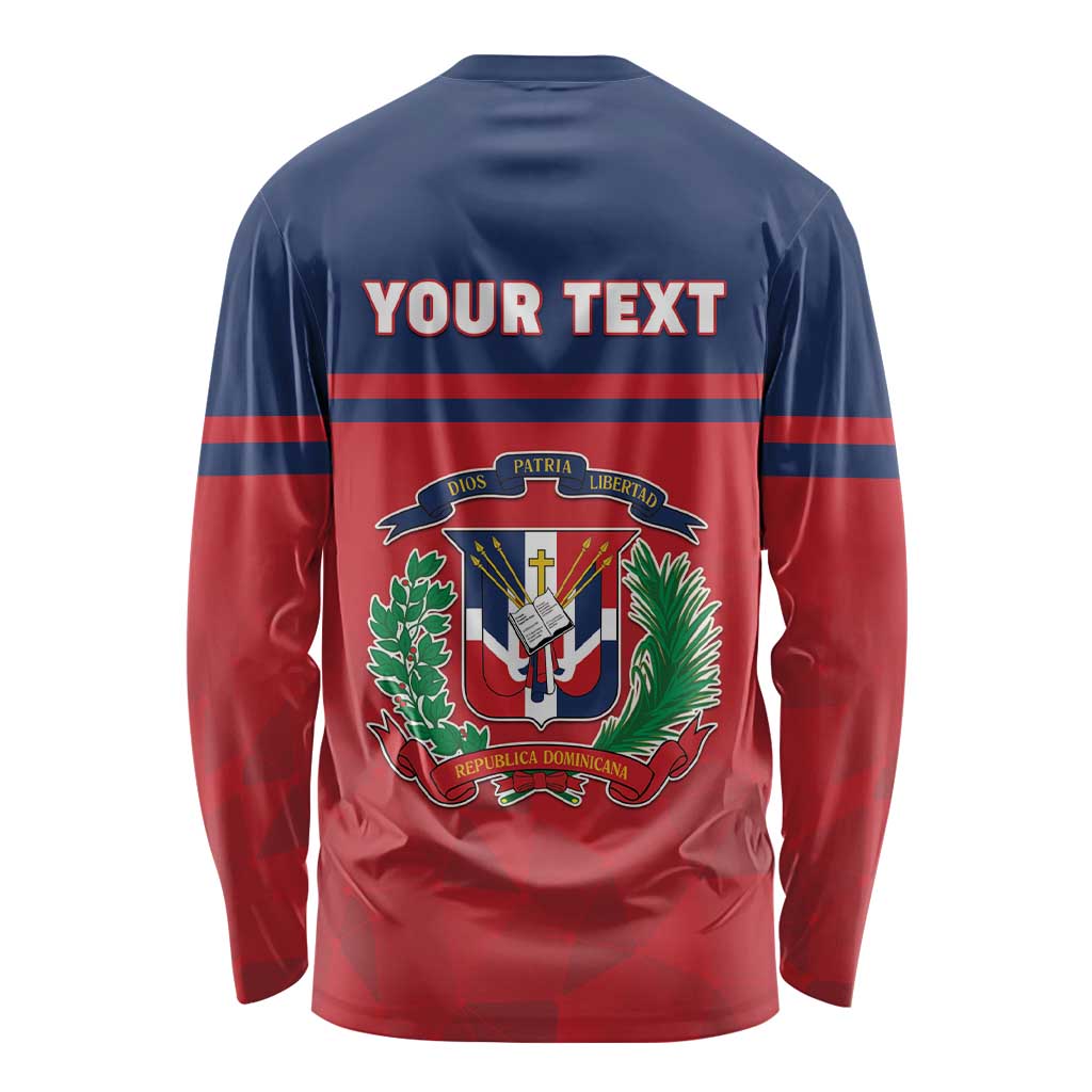 Personalized Dominican Republic Long Sleeve Shirt Dominicana Flag Map