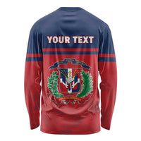 Personalized Dominican Republic Long Sleeve Shirt Dominicana Flag Map