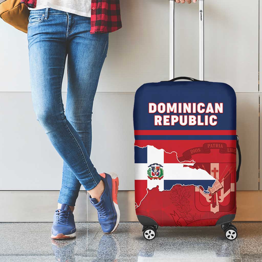 Dominican Republic Luggage Cover Dominicana Flag Map