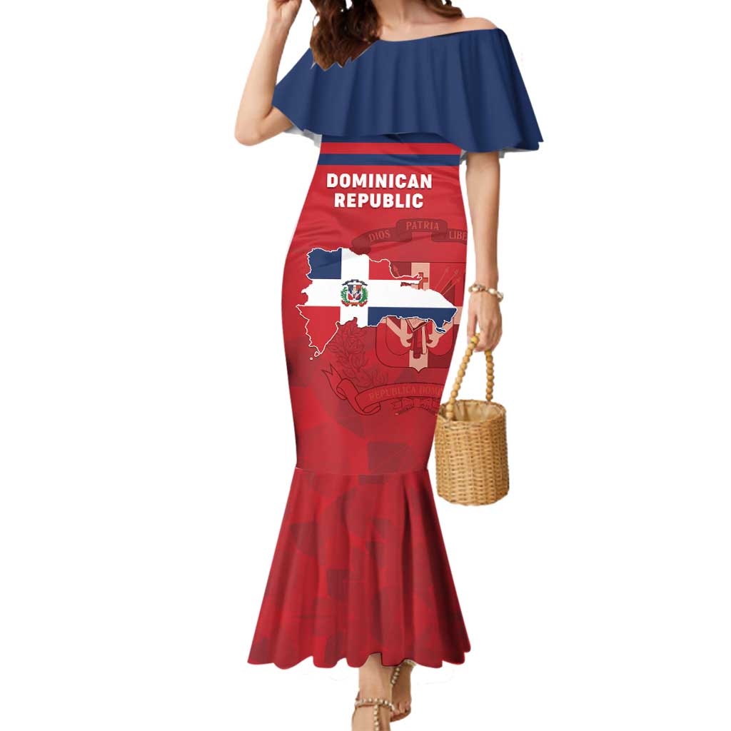 Personalized Dominican Republic Mermaid Dress Dominicana Flag Map