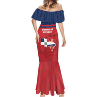 Personalized Dominican Republic Mermaid Dress Dominicana Flag Map