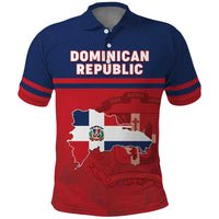 Personalized Dominican Republic Polo Shirt Dominicana Flag Map